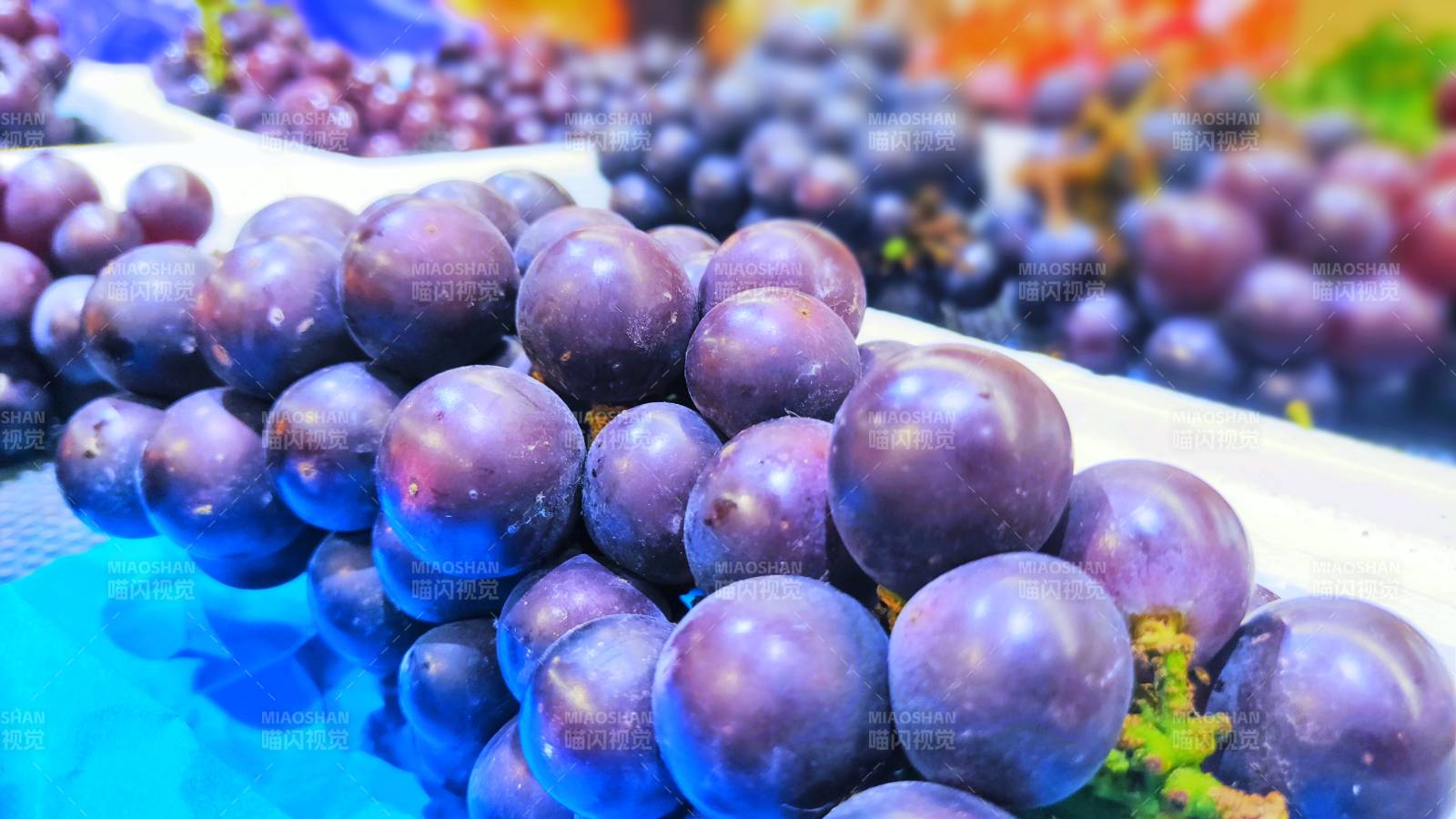 新鲜紫葡萄 诱人美味图片