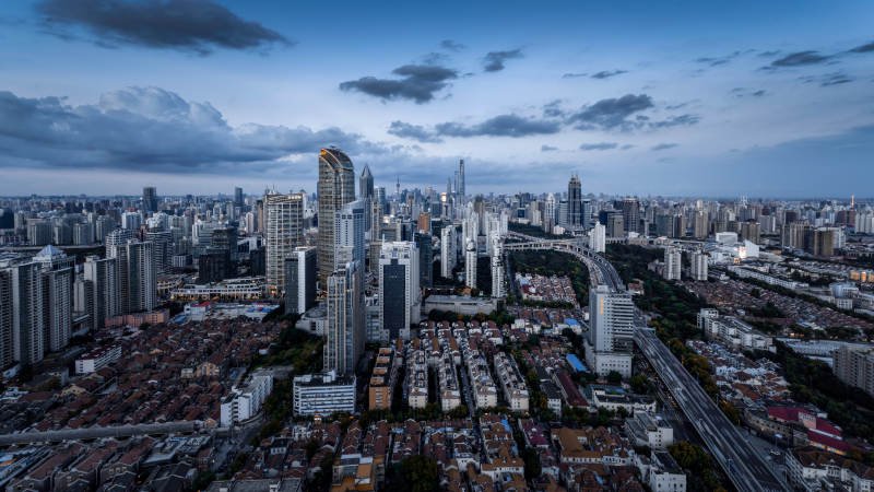 城市天际线夜景图图片