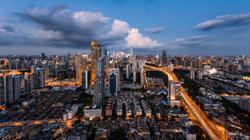 都市夜景 灯火辉煌图片
