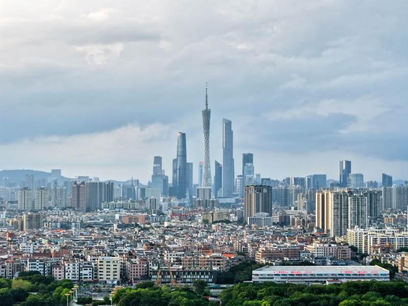 广州城市天际线全景图图片