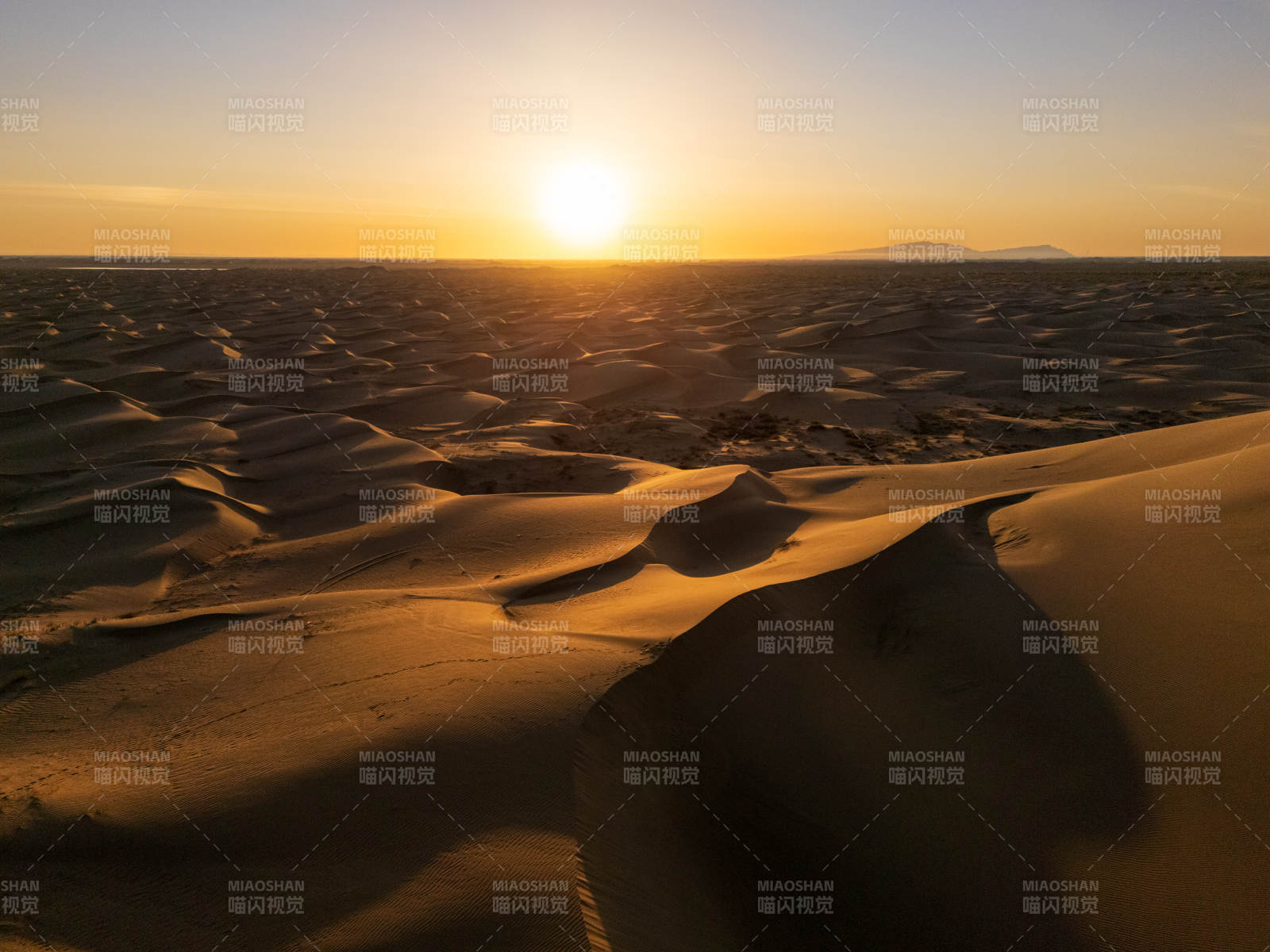 沙漠日出 金色沙丘图片