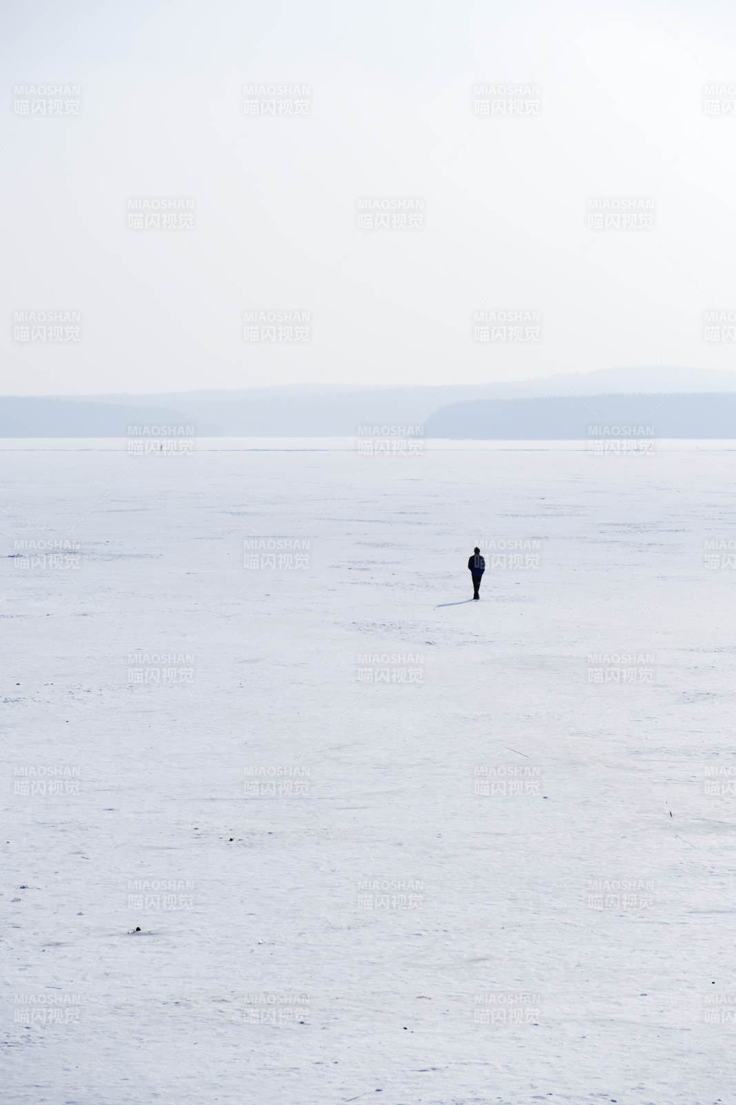 雪地孤行 静谧无垠图片