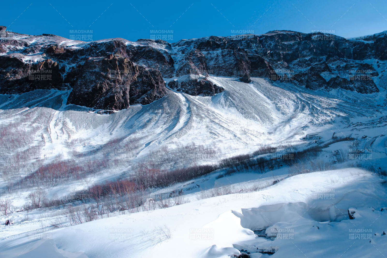 长白山雪山雪景 冬日风光图片
