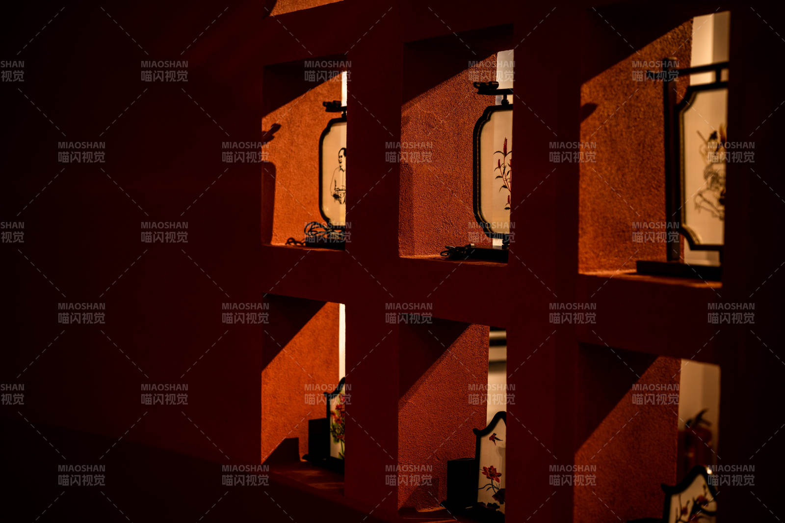 古风灯笼 光影交错图片