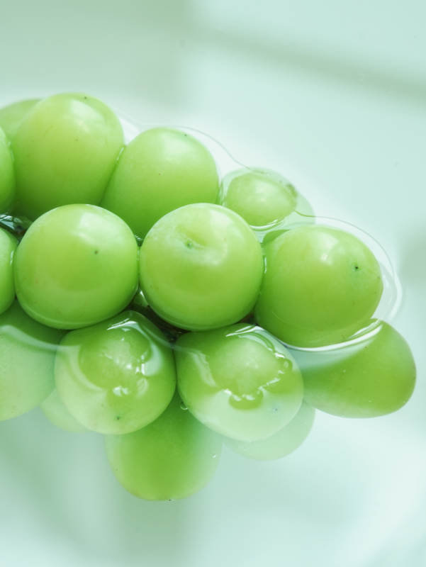 青葡萄的清新特写图片