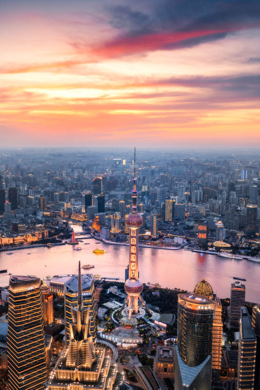 上海东方明珠塔夜景图片