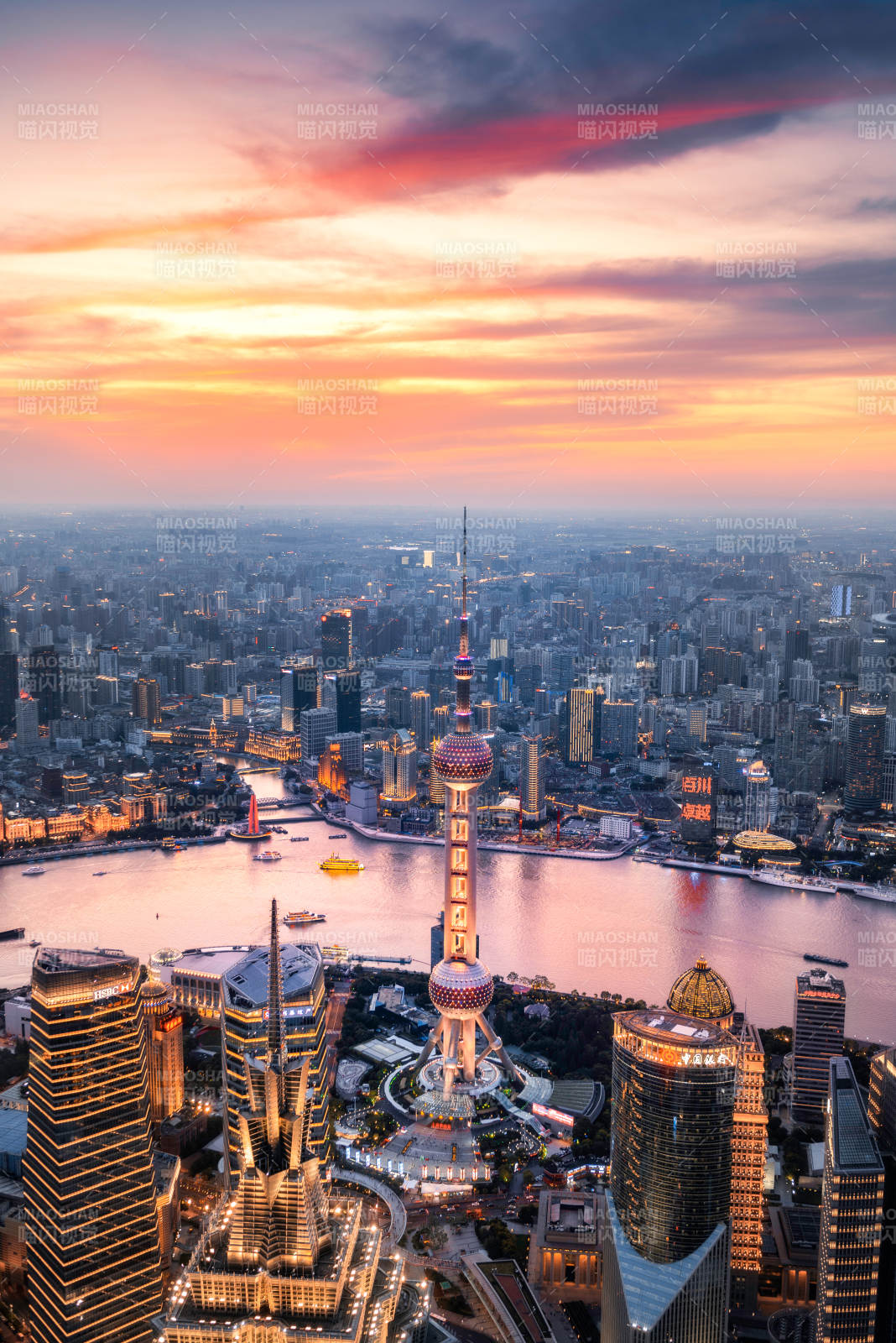 上海东方明珠塔夜景图片