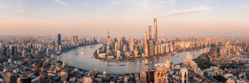上海城市天际线全景图图片