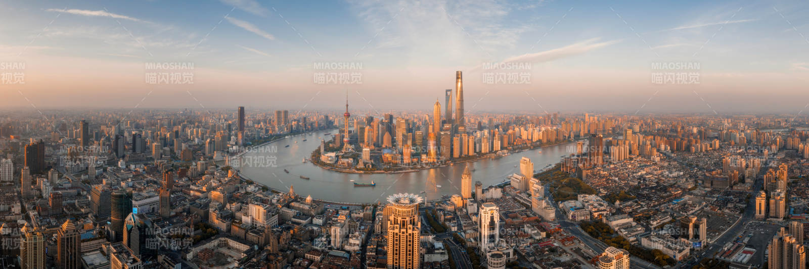上海城市天际线全景图图片