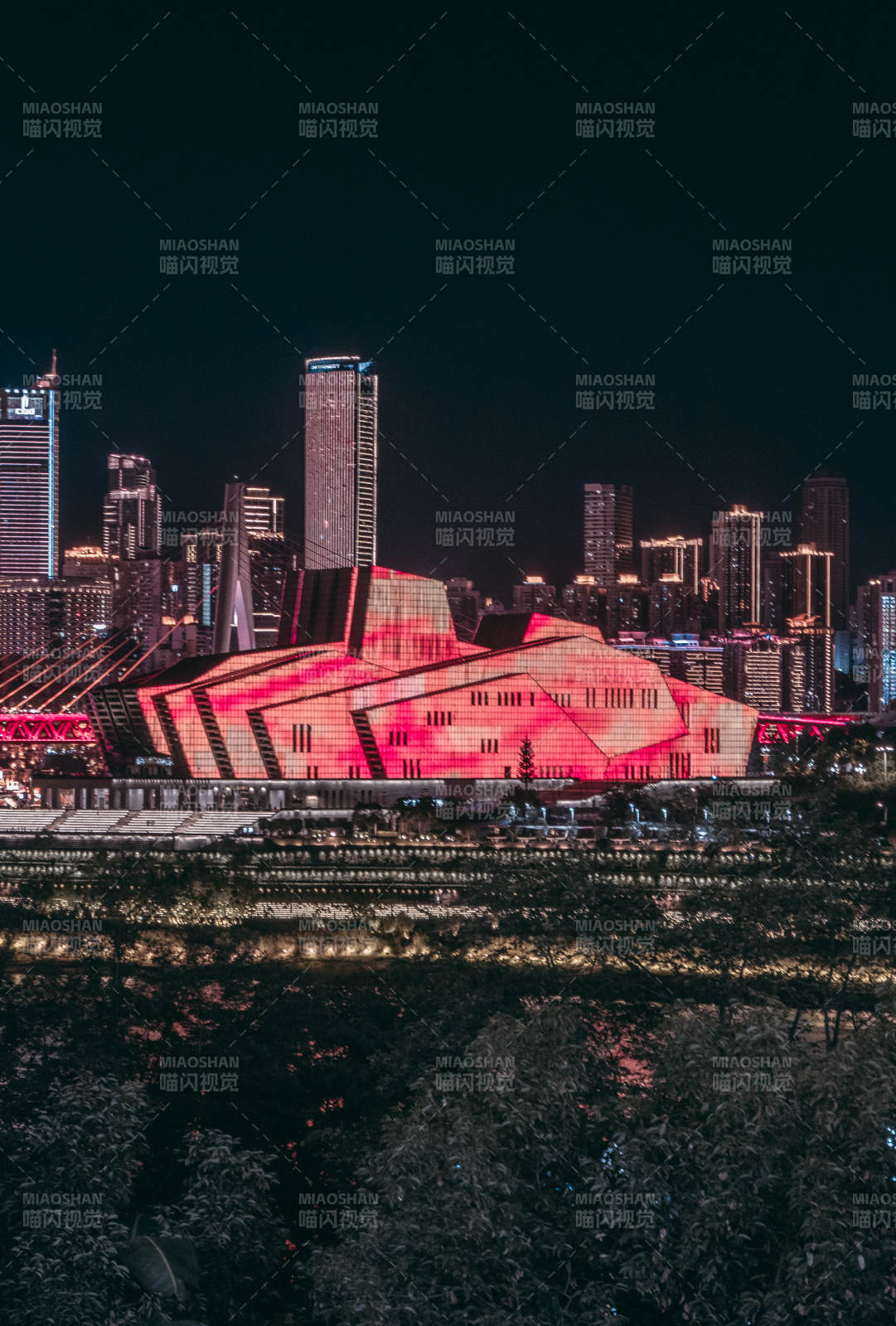 重庆大剧院夜景图片