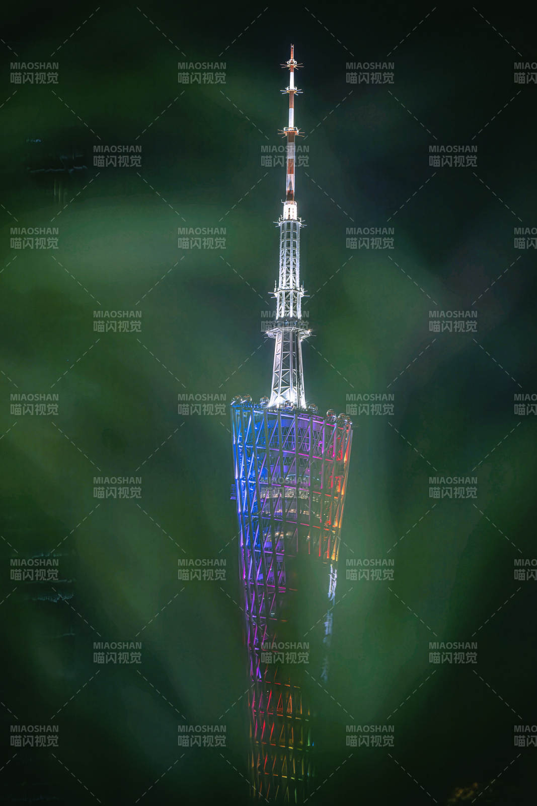 广州塔夜景灯光秀图片