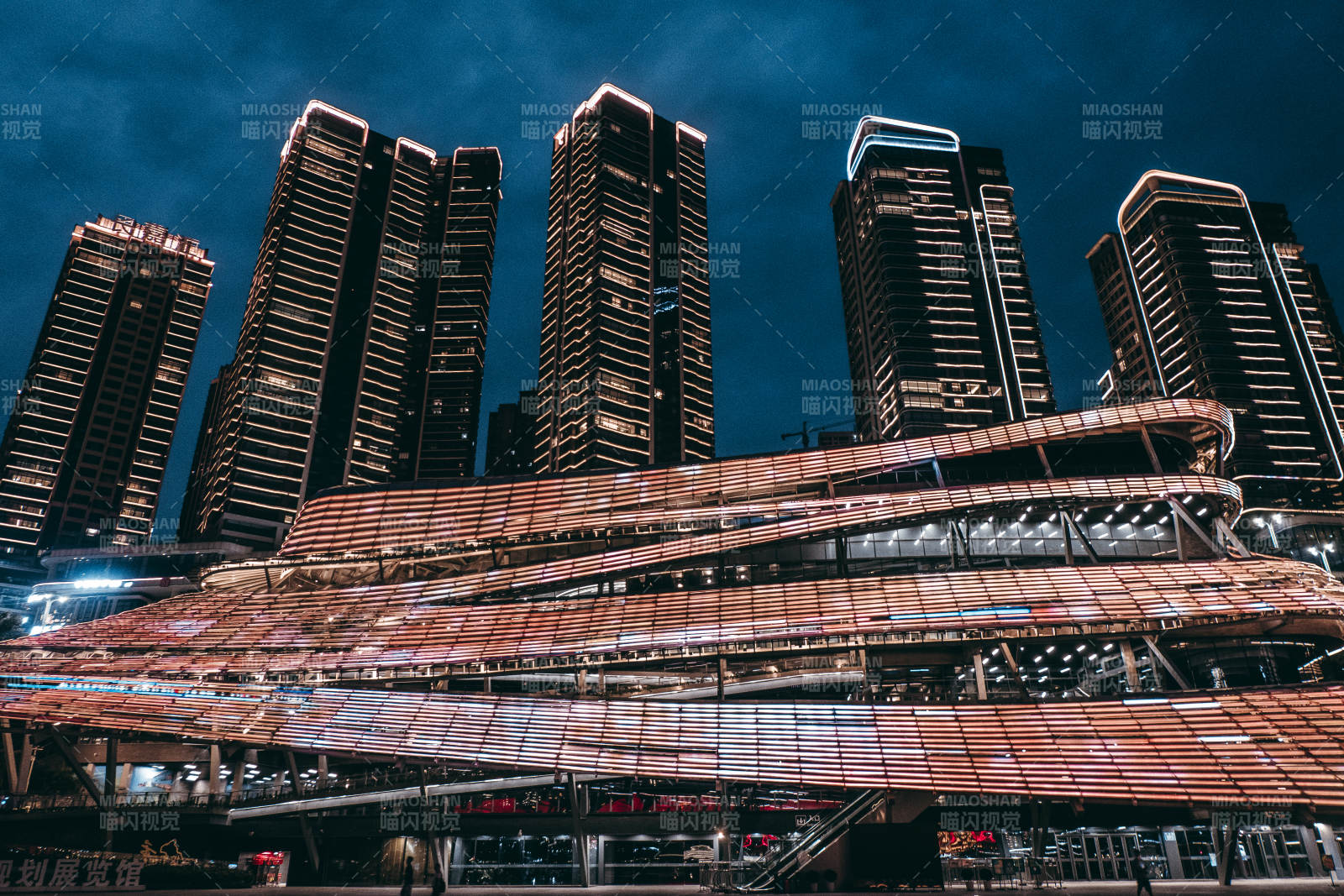 重庆市科技馆夜景图片