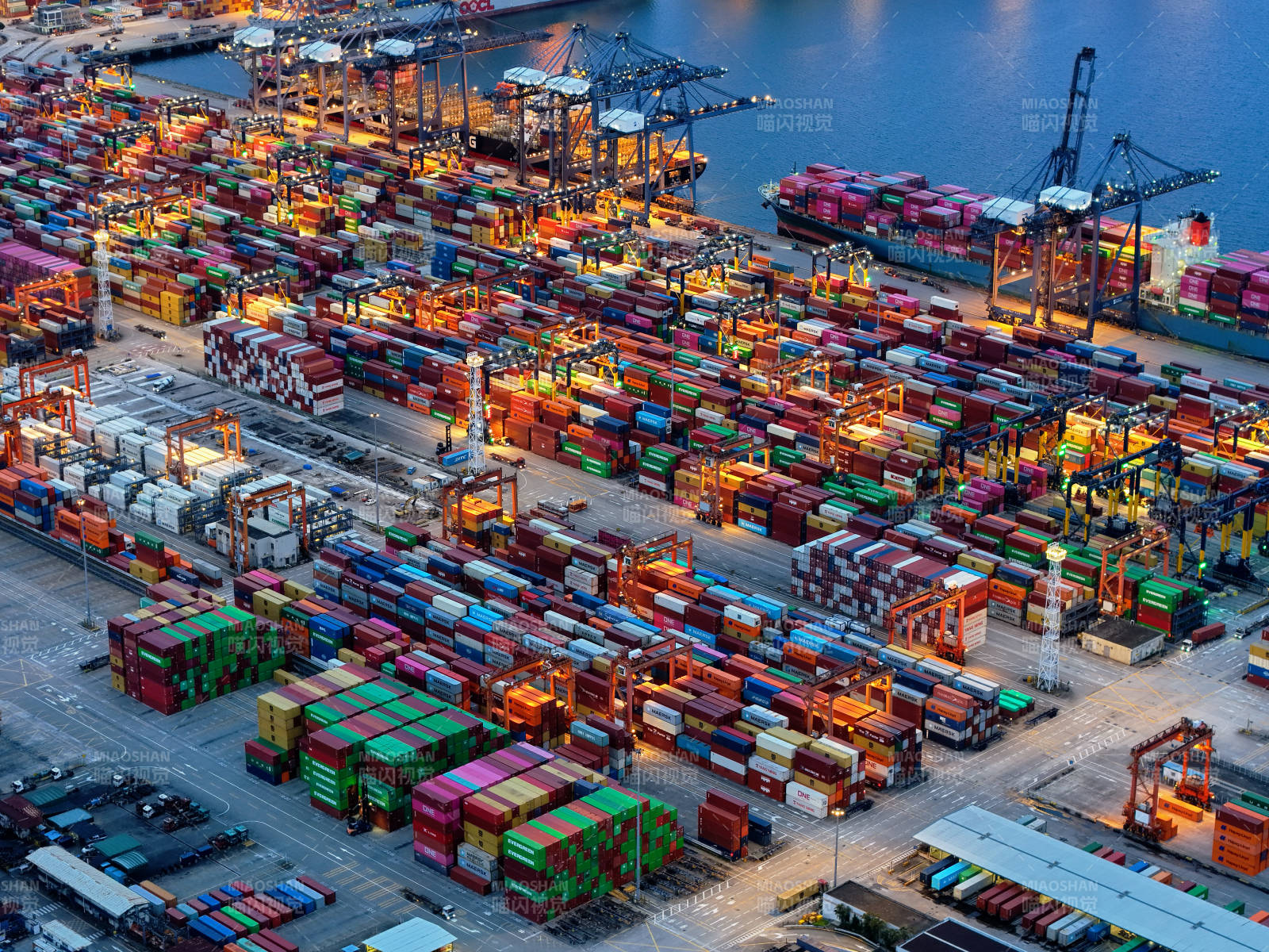 盐田港口夜景图片