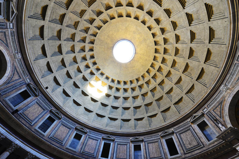 罗马万神殿穹顶内部图片