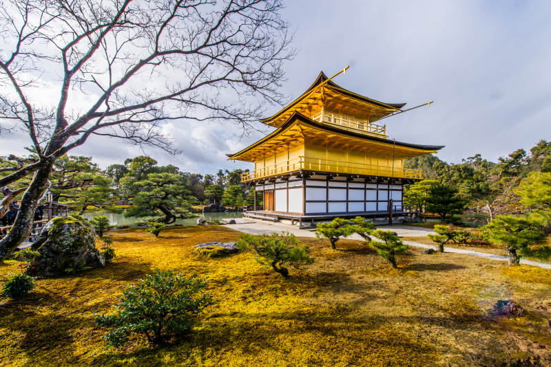 金阁寺的金色光辉图片