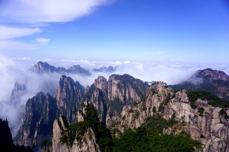 安徽黄山云海奇峰秀景图片