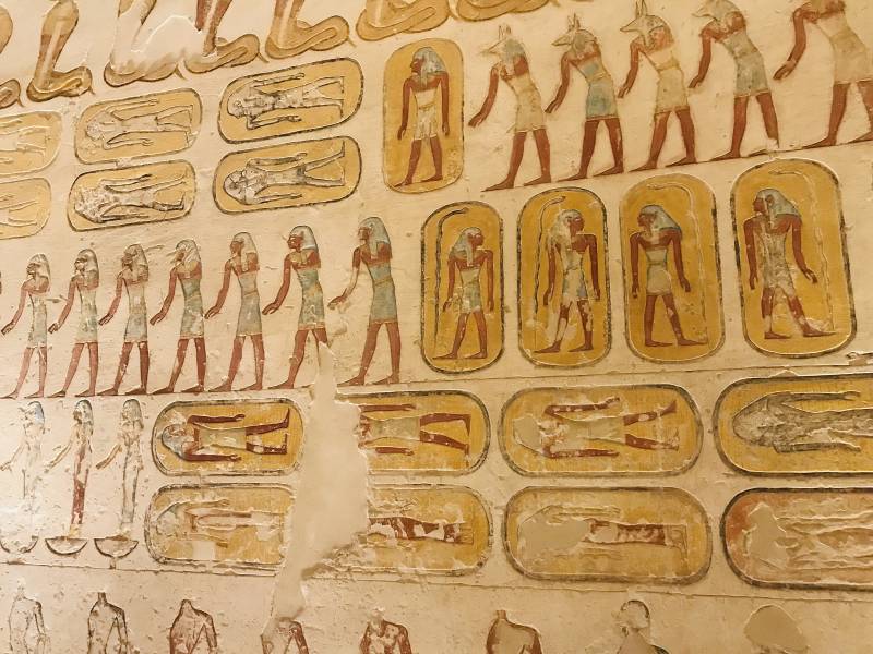 古埃及壁画 神与人的仪式图片