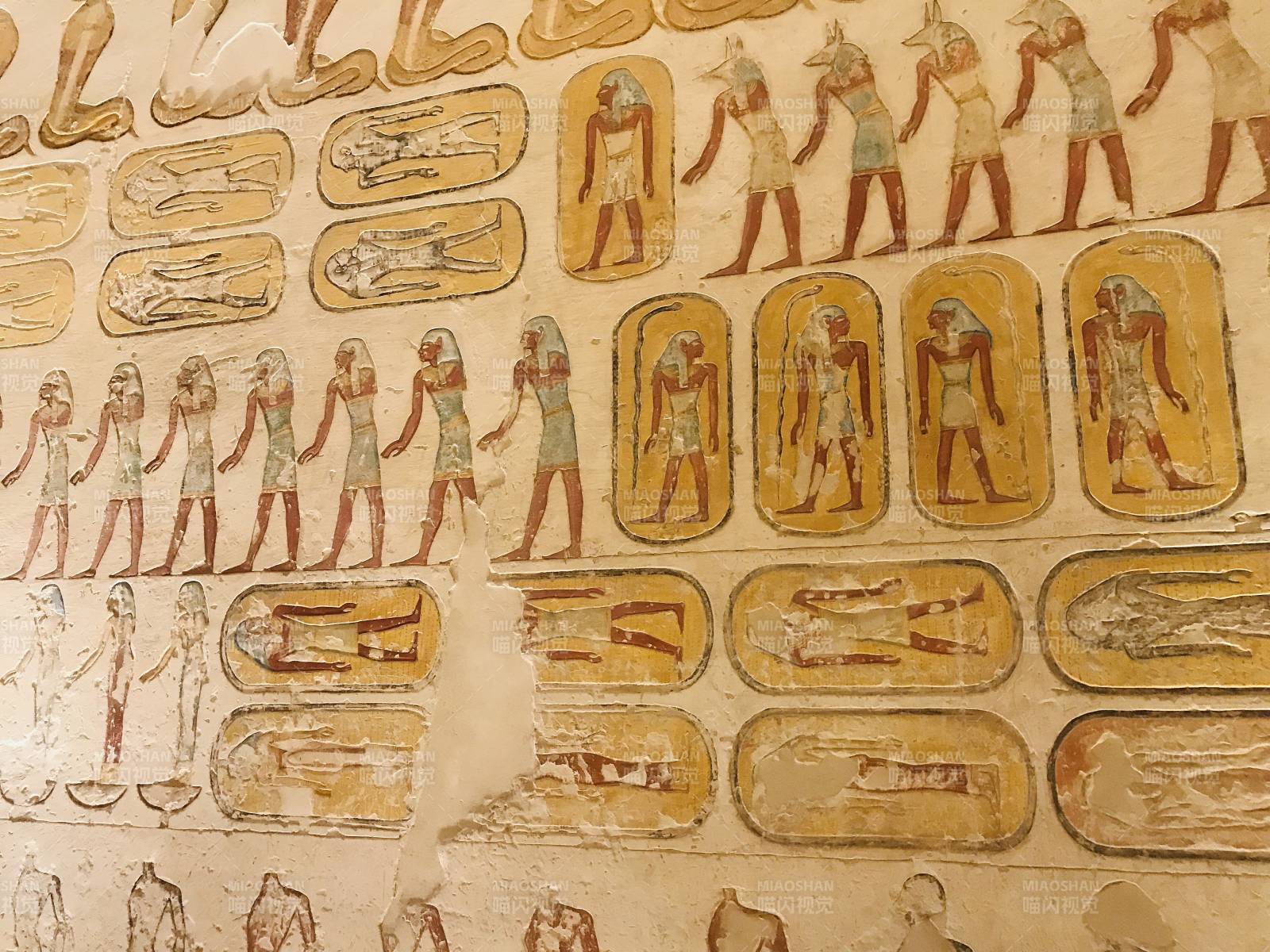 古埃及壁画 神与人的仪式图片