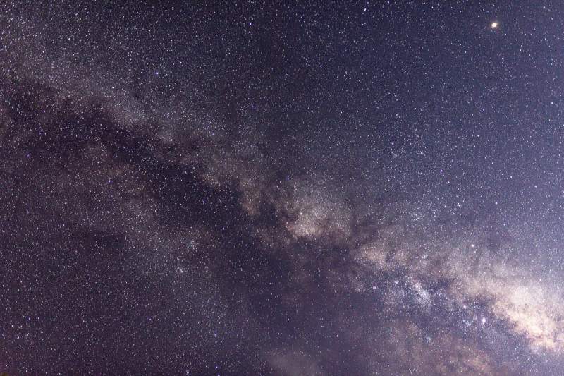 银河横跨夜空星辰璀璨图片