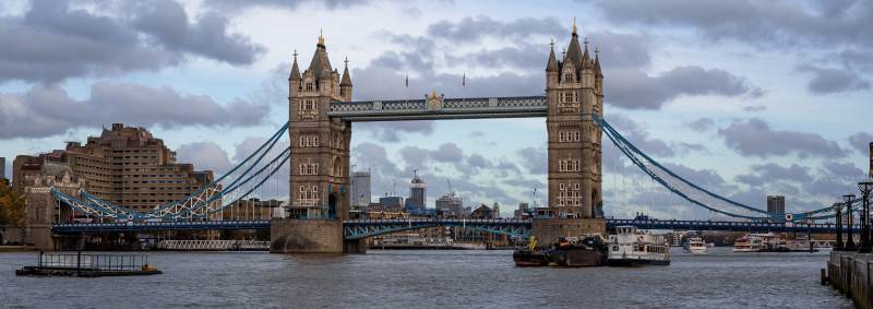 伦敦塔桥全景图图片