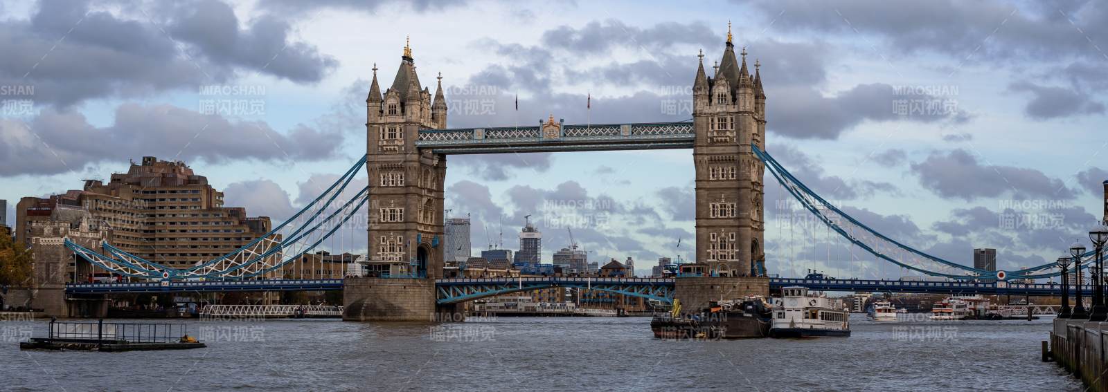 伦敦塔桥全景图图片