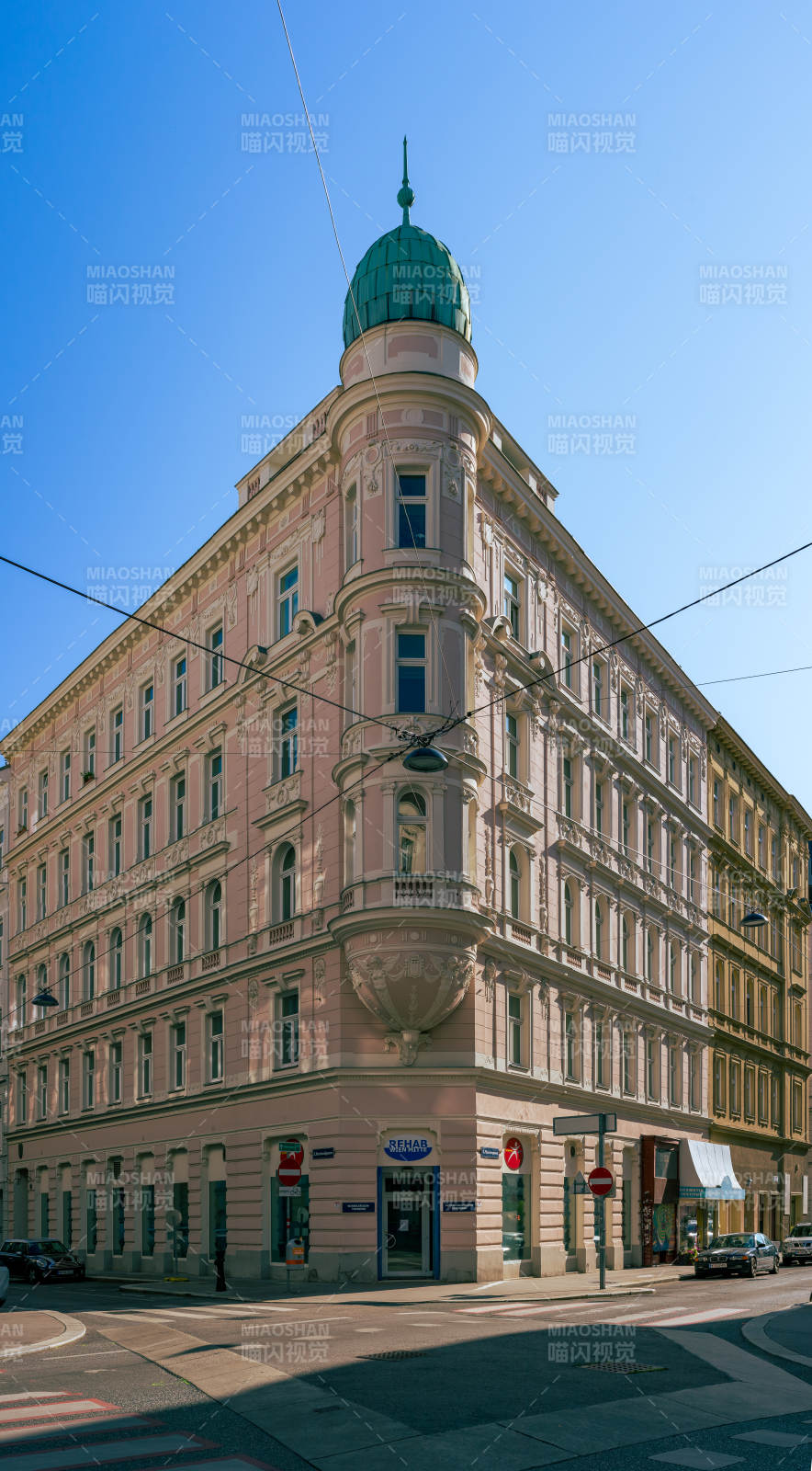 奥地利维也纳 欧式建筑街角风光图片