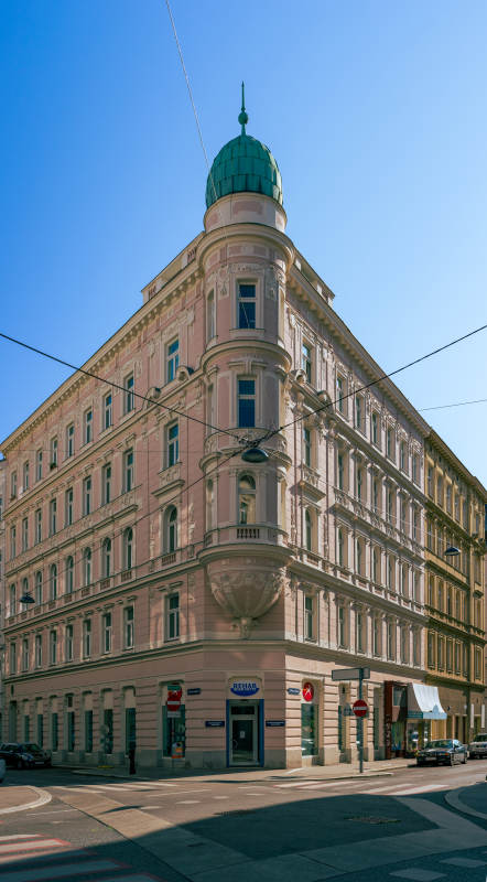 奥地利维也纳 欧式建筑街角风光图片