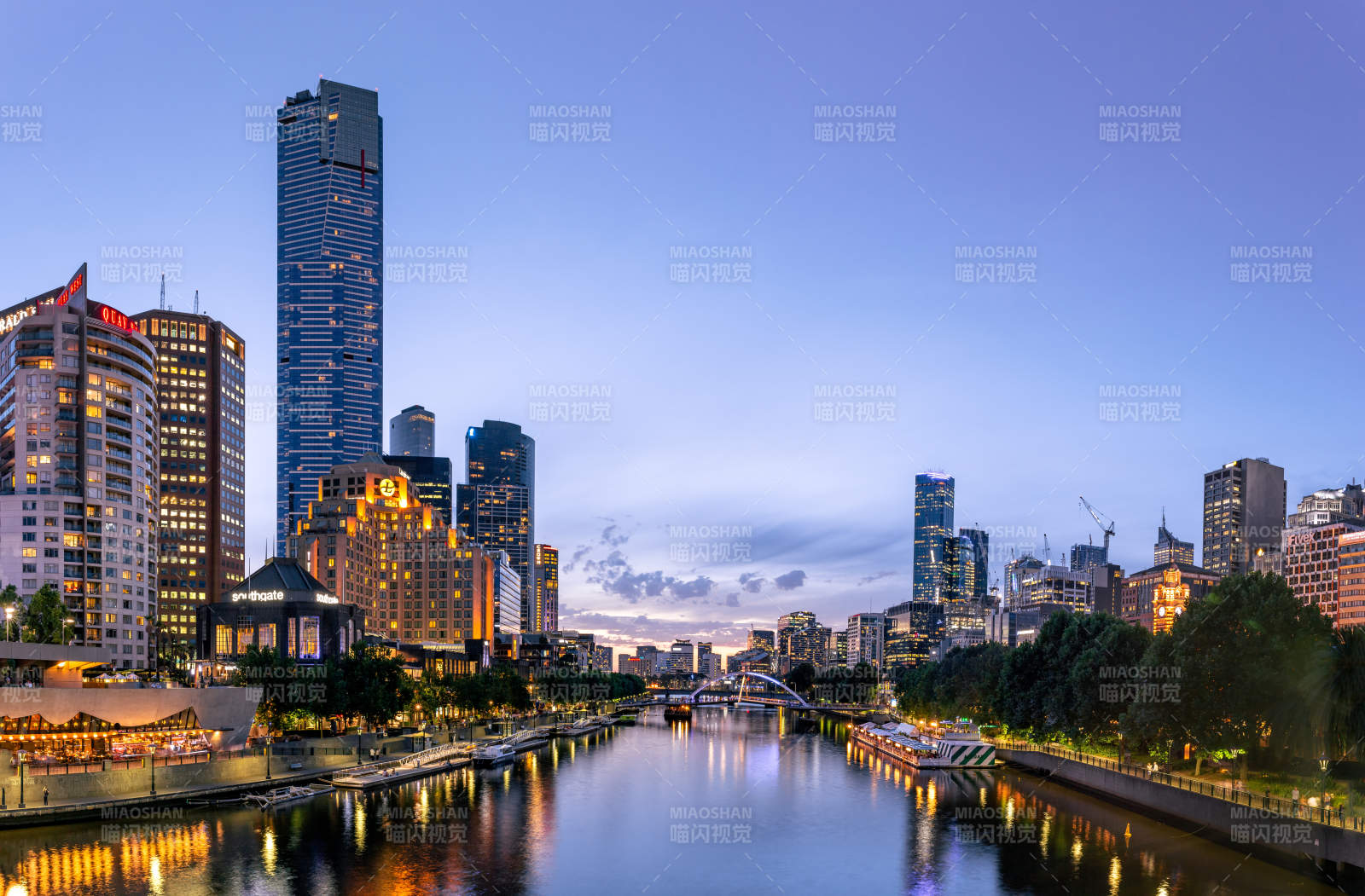 墨尔本夜景城市之光图片