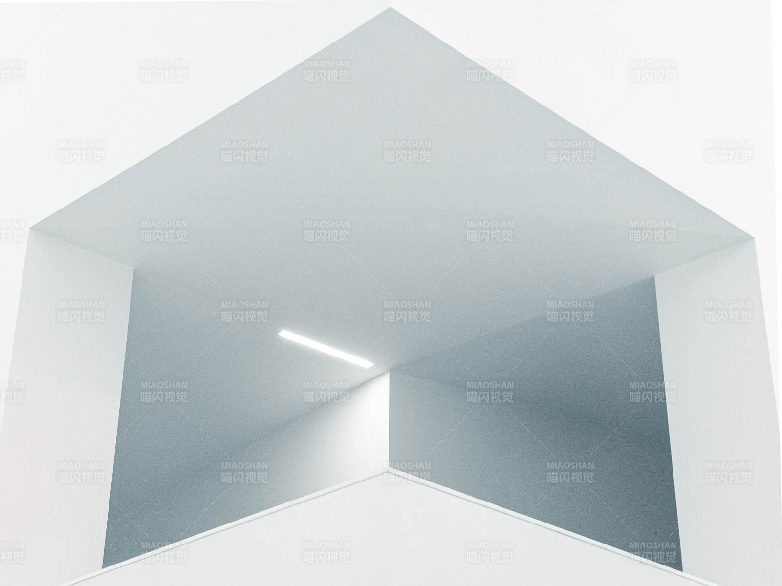 光影交错的几何空间图片