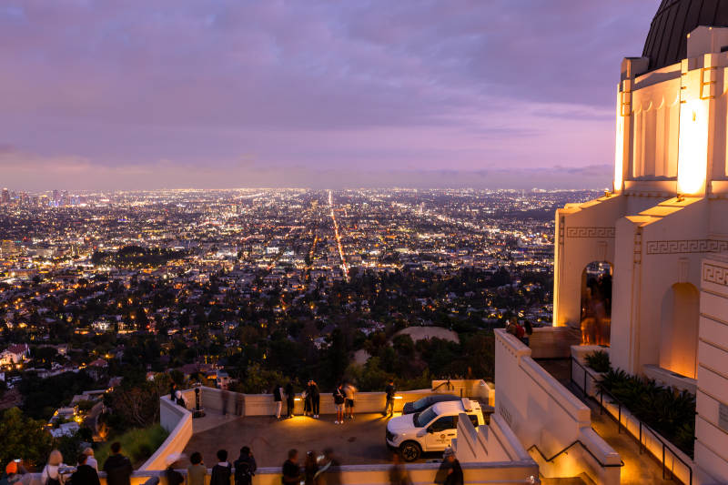 格里菲斯天文台夜景俯瞰图片