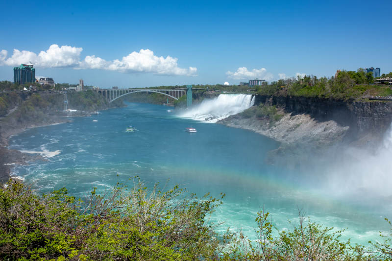 加拿大尼亚加拉瀑布彩虹美景图片