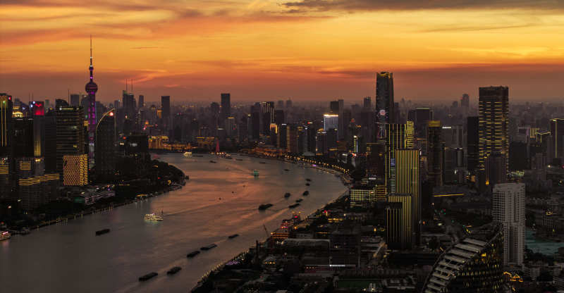 上海夜景 都市灯火辉煌图片