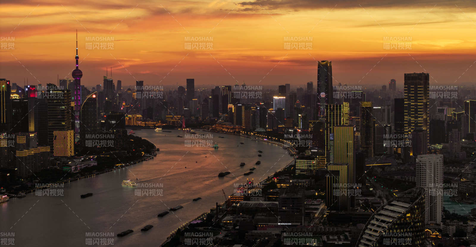 上海夜景 都市灯火辉煌图片