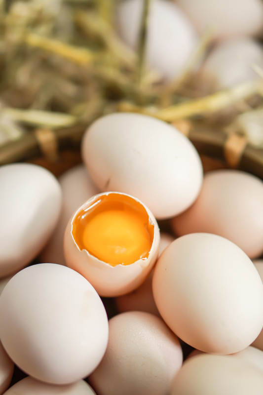 新鲜鸡蛋 一颗破壳图片