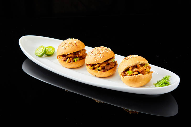 迷你汉堡配青柠图片