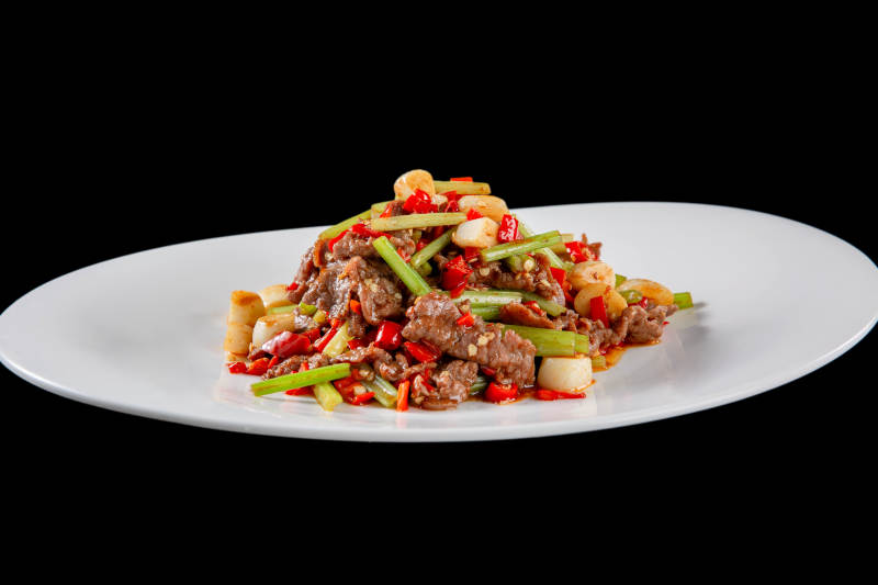 香辣芹菜炒牛肉图片