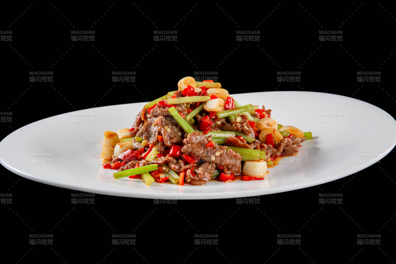 香辣芹菜炒牛肉图片