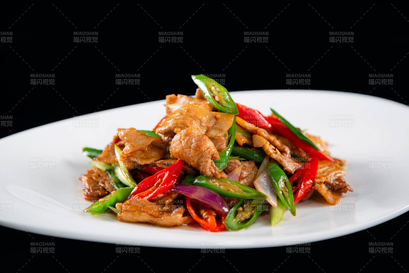 青椒炒肉片图片