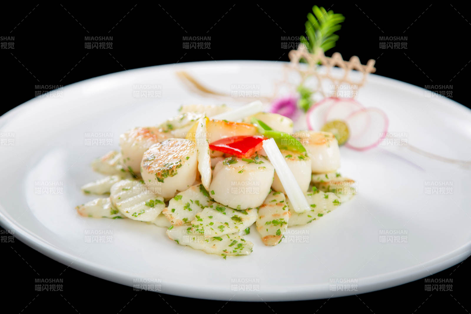 香煎扇贝配山药图片