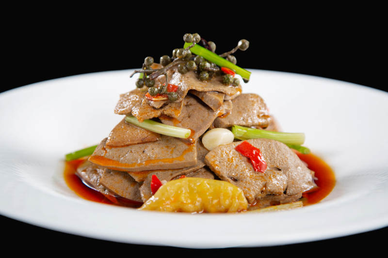 凉拌香辣肝片图片