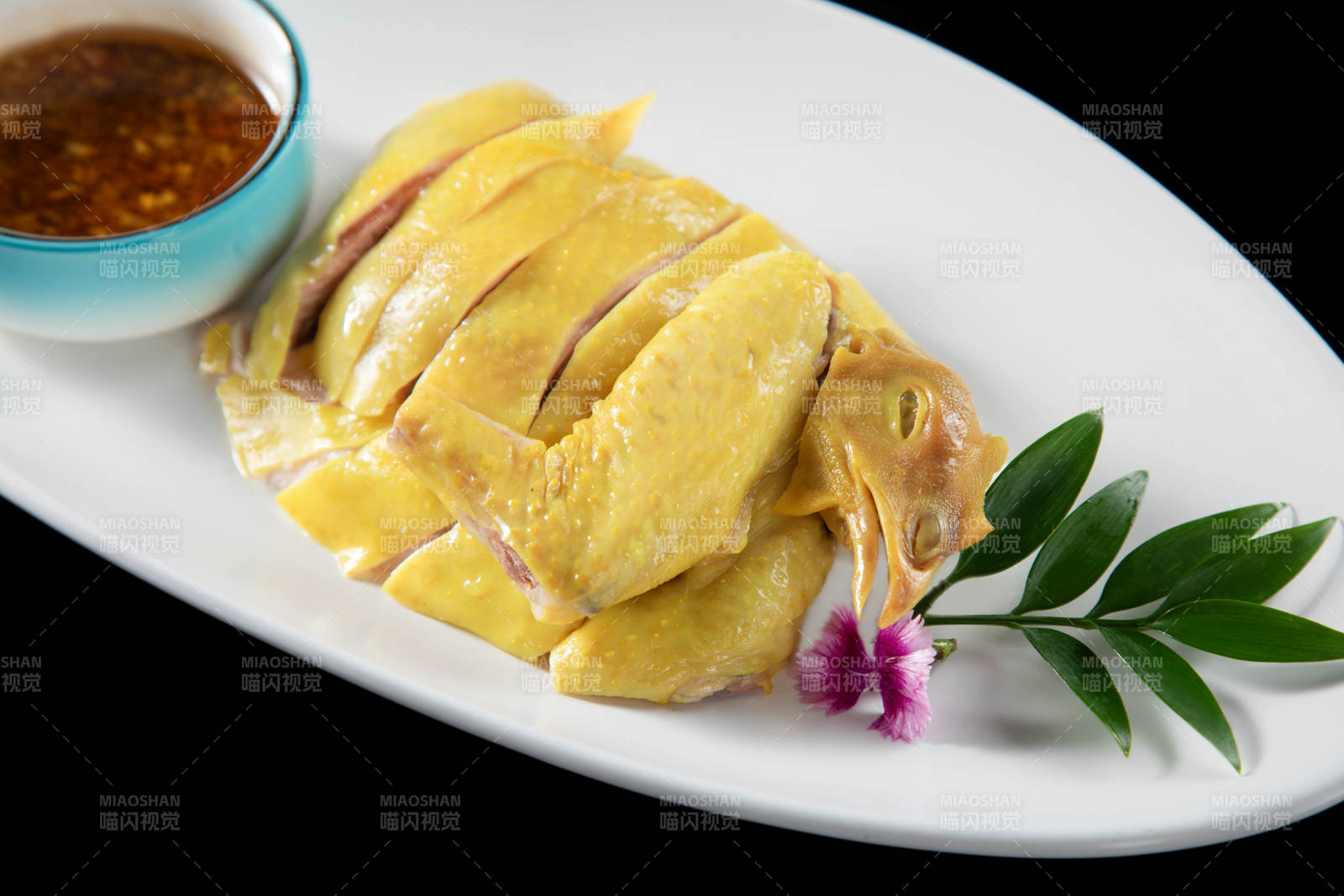 白切鸡配蘸料图片