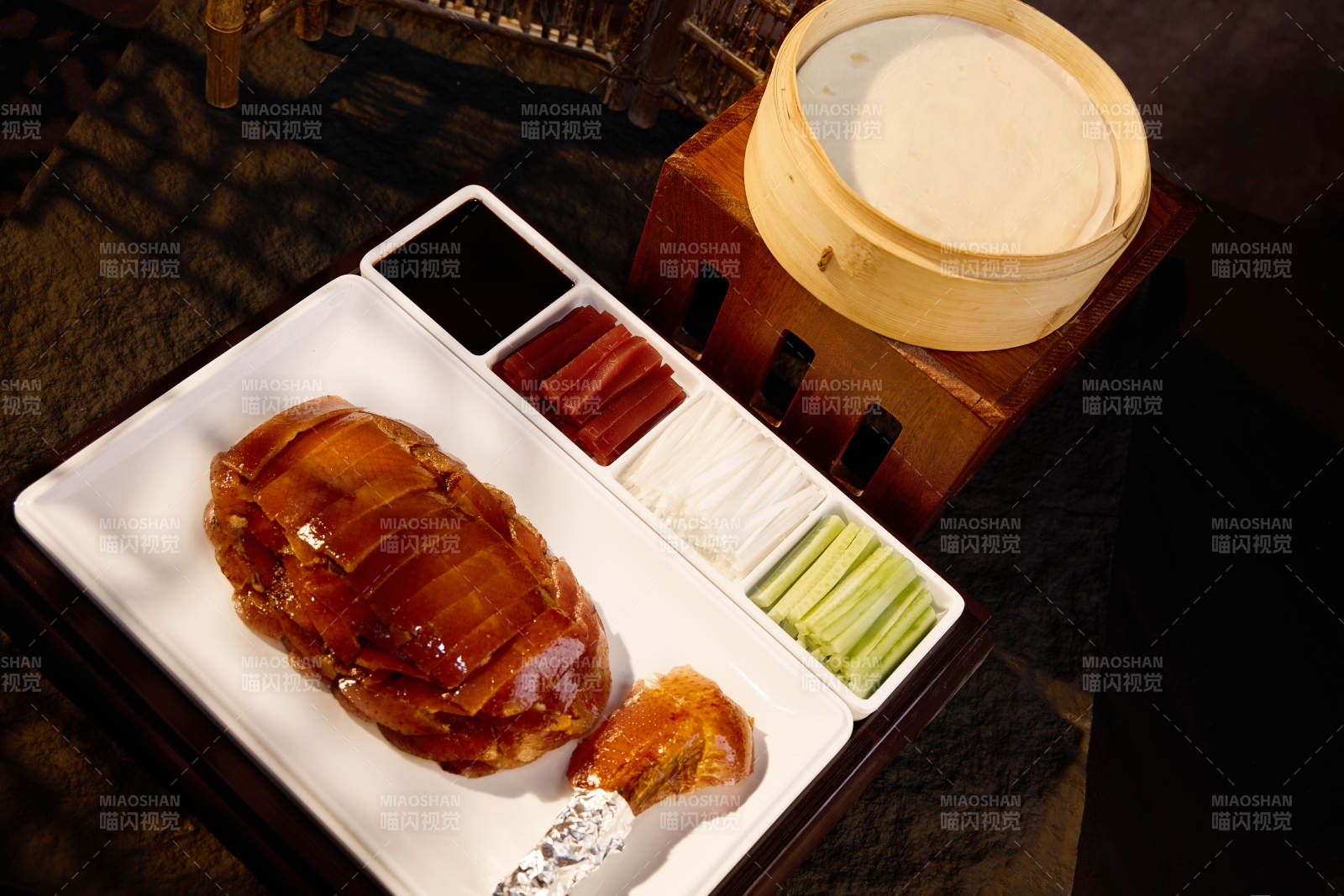 北京烤鸭配菜碟图片