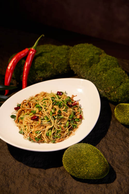 香辣豆芽炒面图片