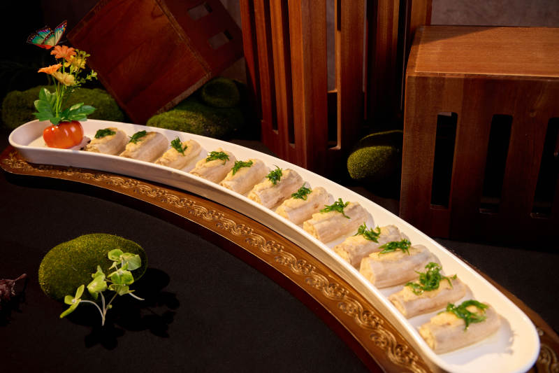 卷饼摆盘艺术图片