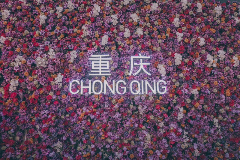 重庆花海霓虹灯夜景图片