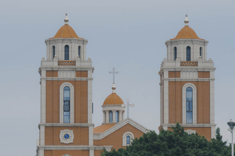 厦门双塔教堂建筑风光图片