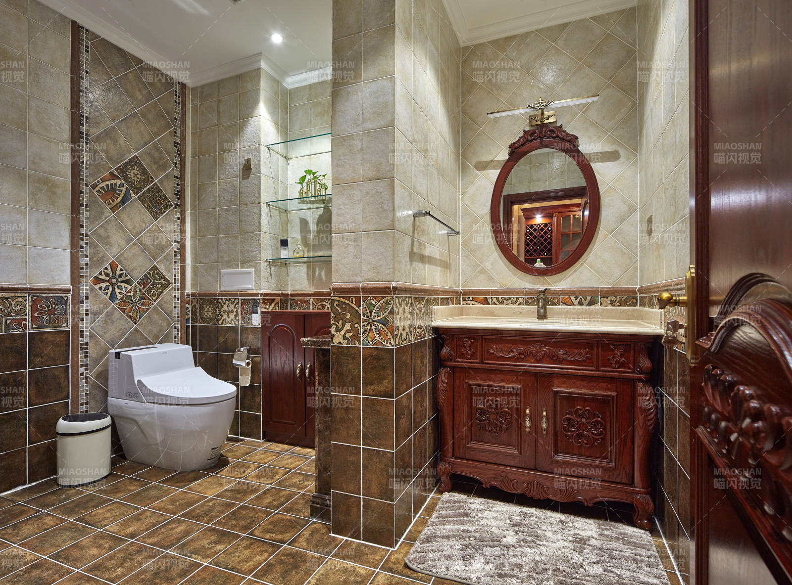 复古风格浴室设计图片