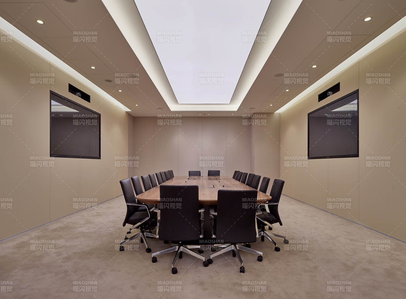 现代简约会议室布局图片