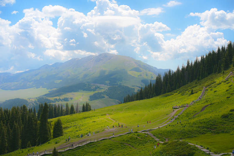 高山绿谷 云影悠然 大兴安岭 草原图片