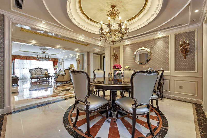 豪华欧式餐厅设计图片